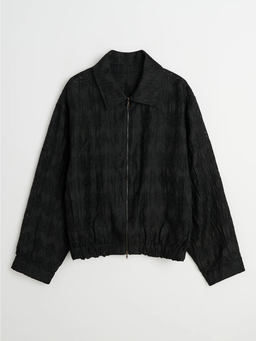 Tres bien CMMN SWDN ARES COUPÉ DE FIL ZIP BLOUSON BLACK